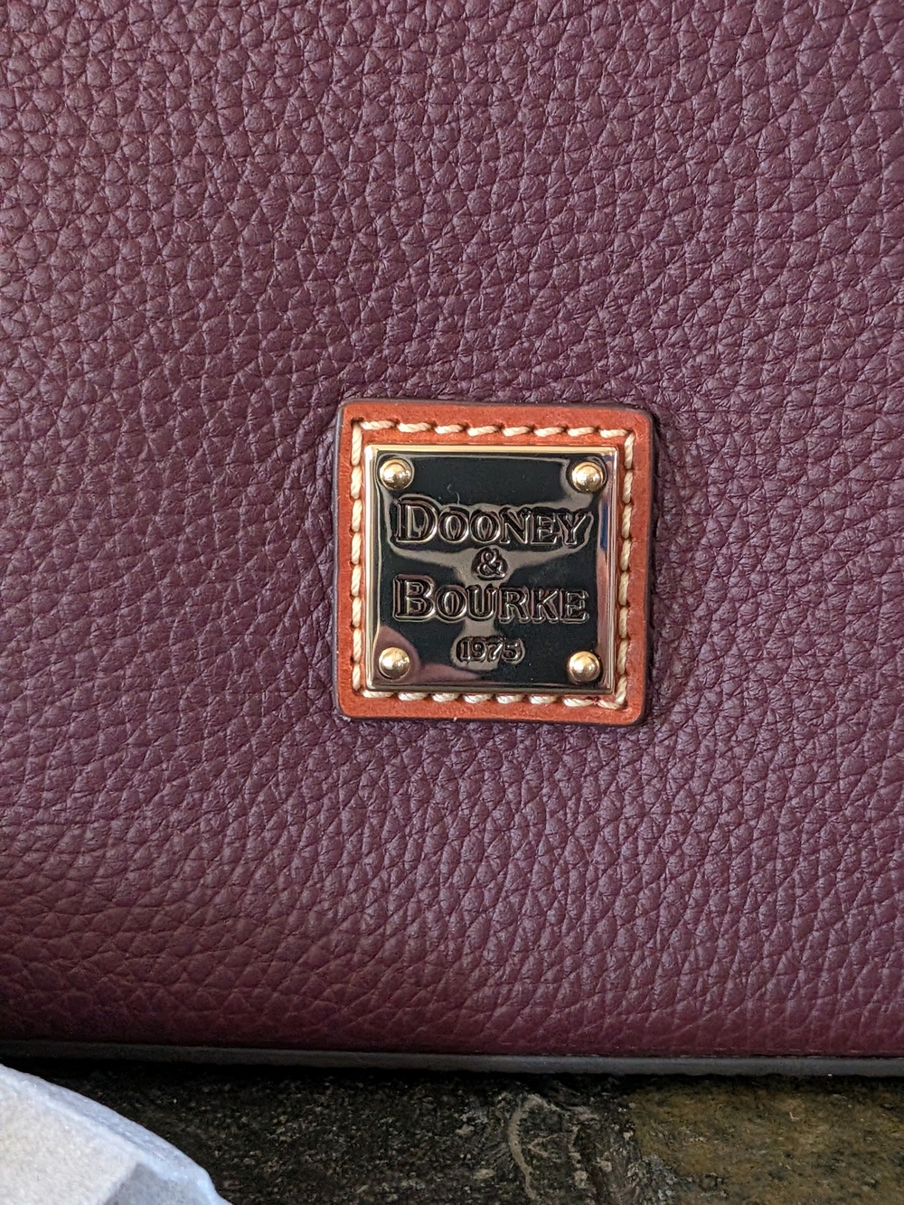 NWT! Dooney & Bourke Pebble Grain Domed Satchel in BORDEAUX - - Picture 6 of 9